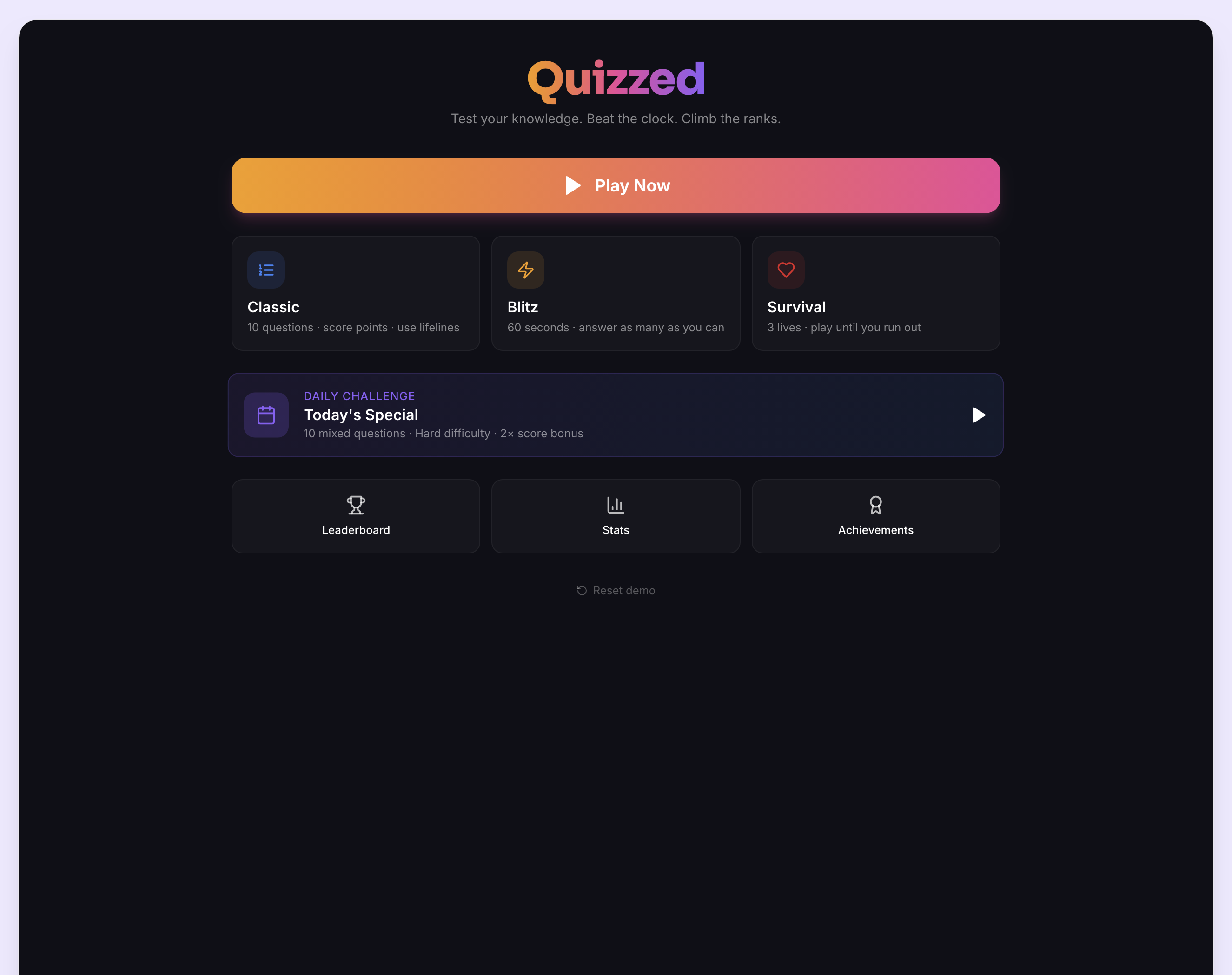 Quizzed preview